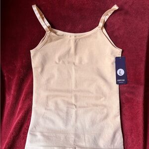 Empetua Scoop Neck Cami, Cream Women's Top